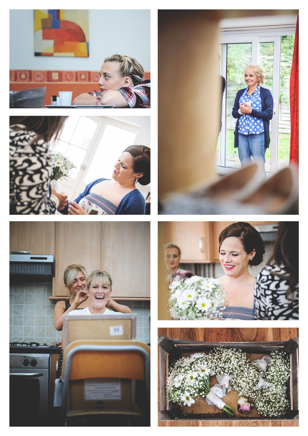 Images of a bride getting ready by Penarth Wedding Photographers 