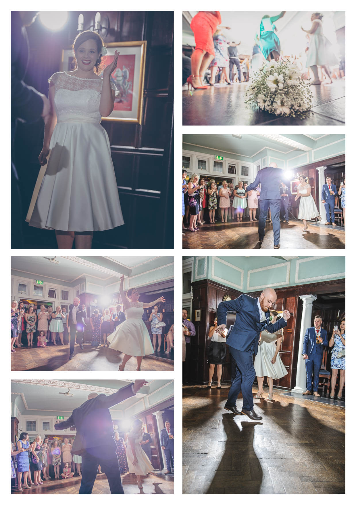 Bride and groom during First Dance at Manor House Hotel Penarth Wedding Photographers