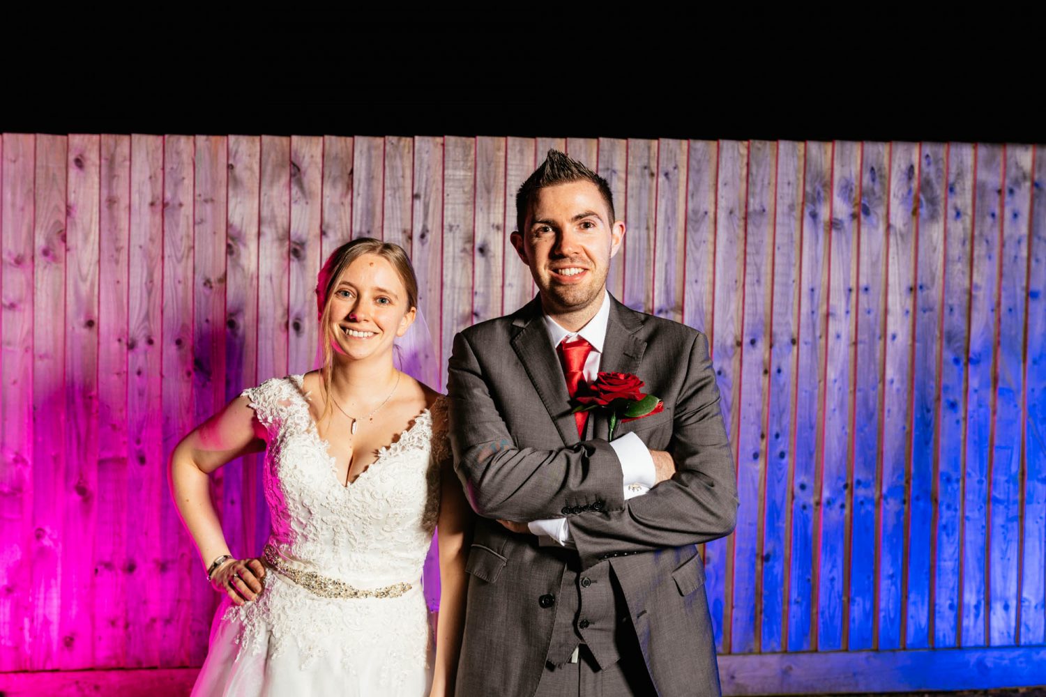 Wedding Photography at St Fagans by Owen Mathias Bride and Groom at nightime
