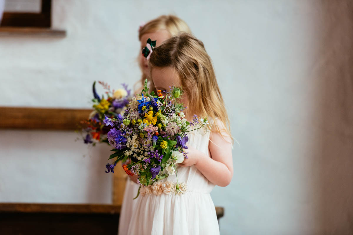 Bridesmaids with flowers