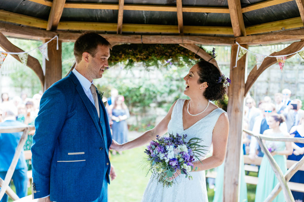 Bride and Groom at Ceridwen Centre Outdoor Wedding