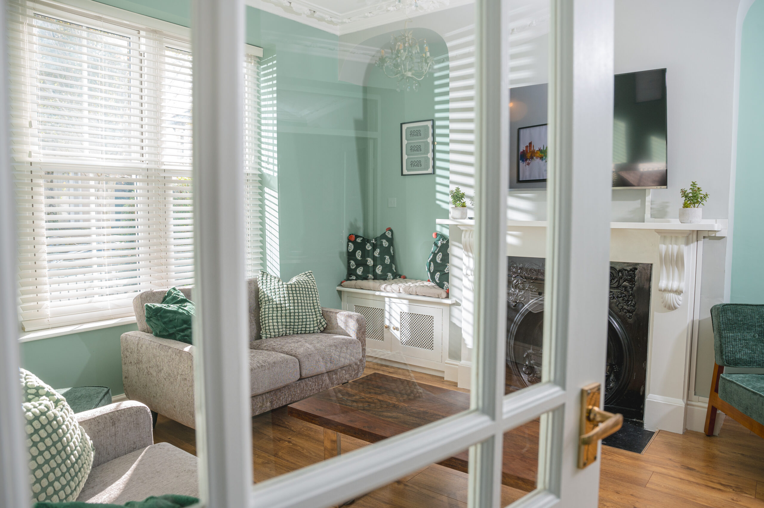 Interior photo of a living room