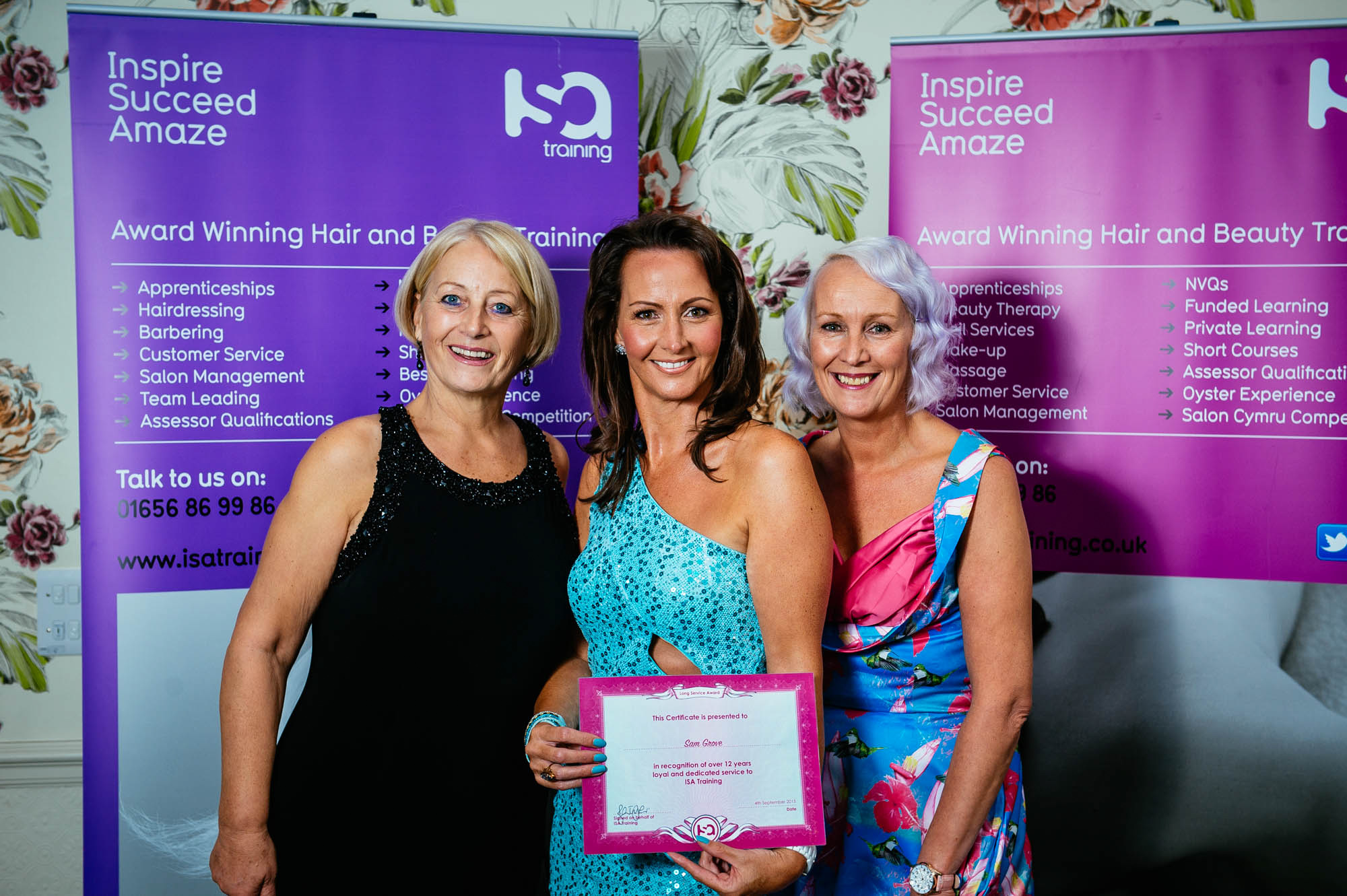 Award winners at an event
