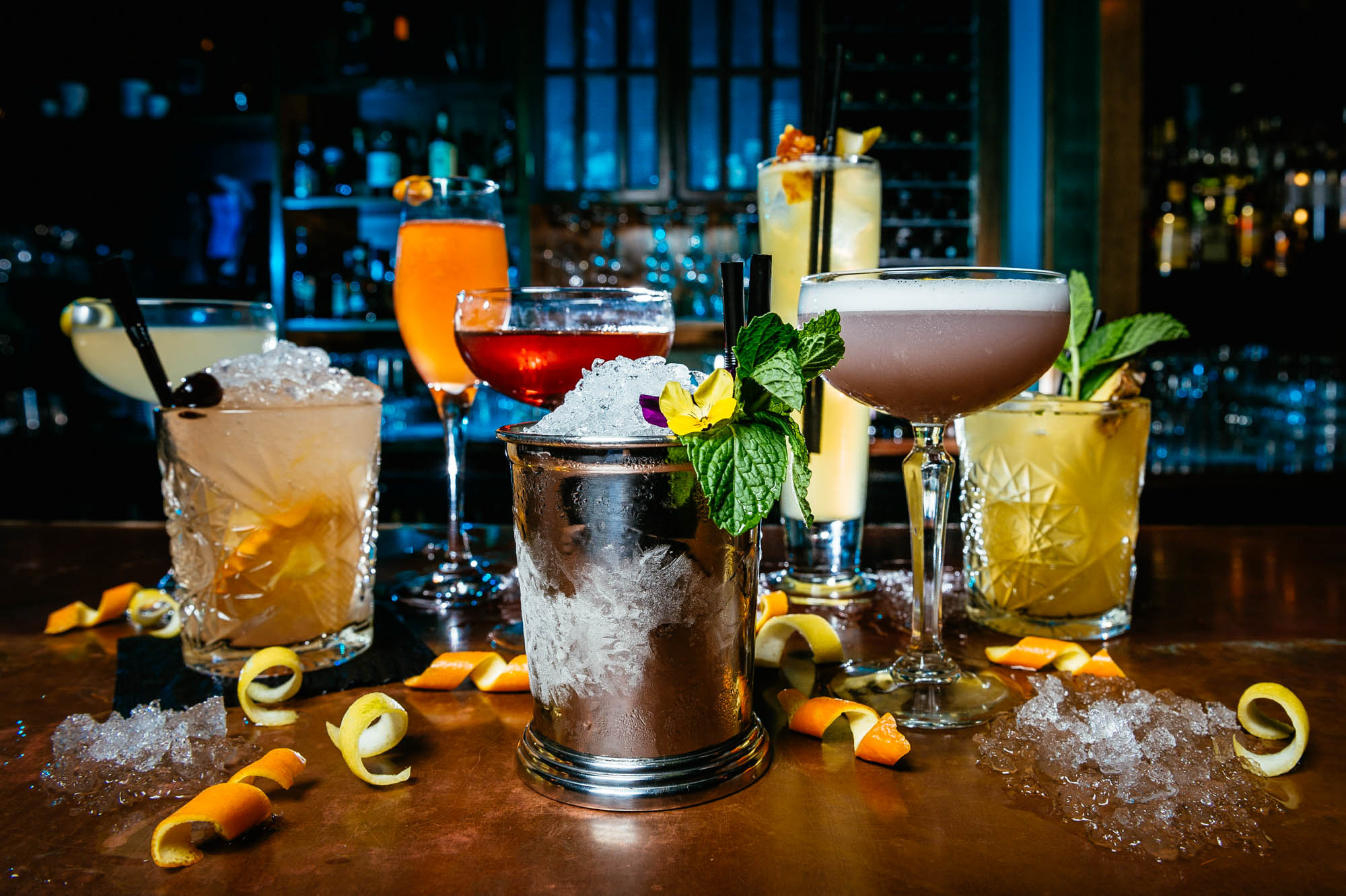 a selection of cocktails